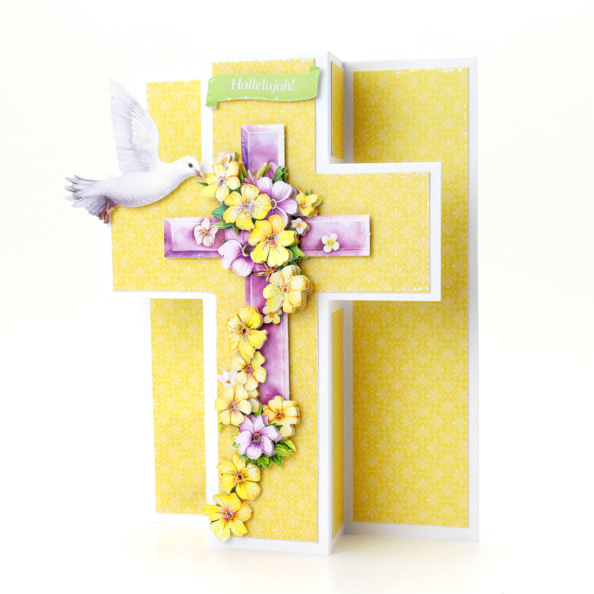 Katy Sue Designs Cross Pop Up Cards and Envelopes 05-pu02-cw300-12 yellow