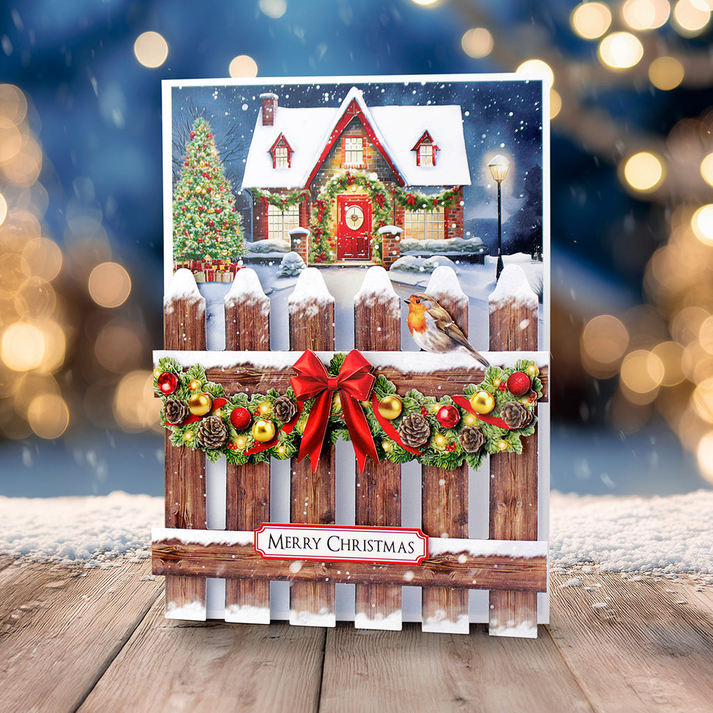 Katy Sue Designs Die Cut Decoupage Christmas Floral Embellishments Traditional 11-dcd735-t merry