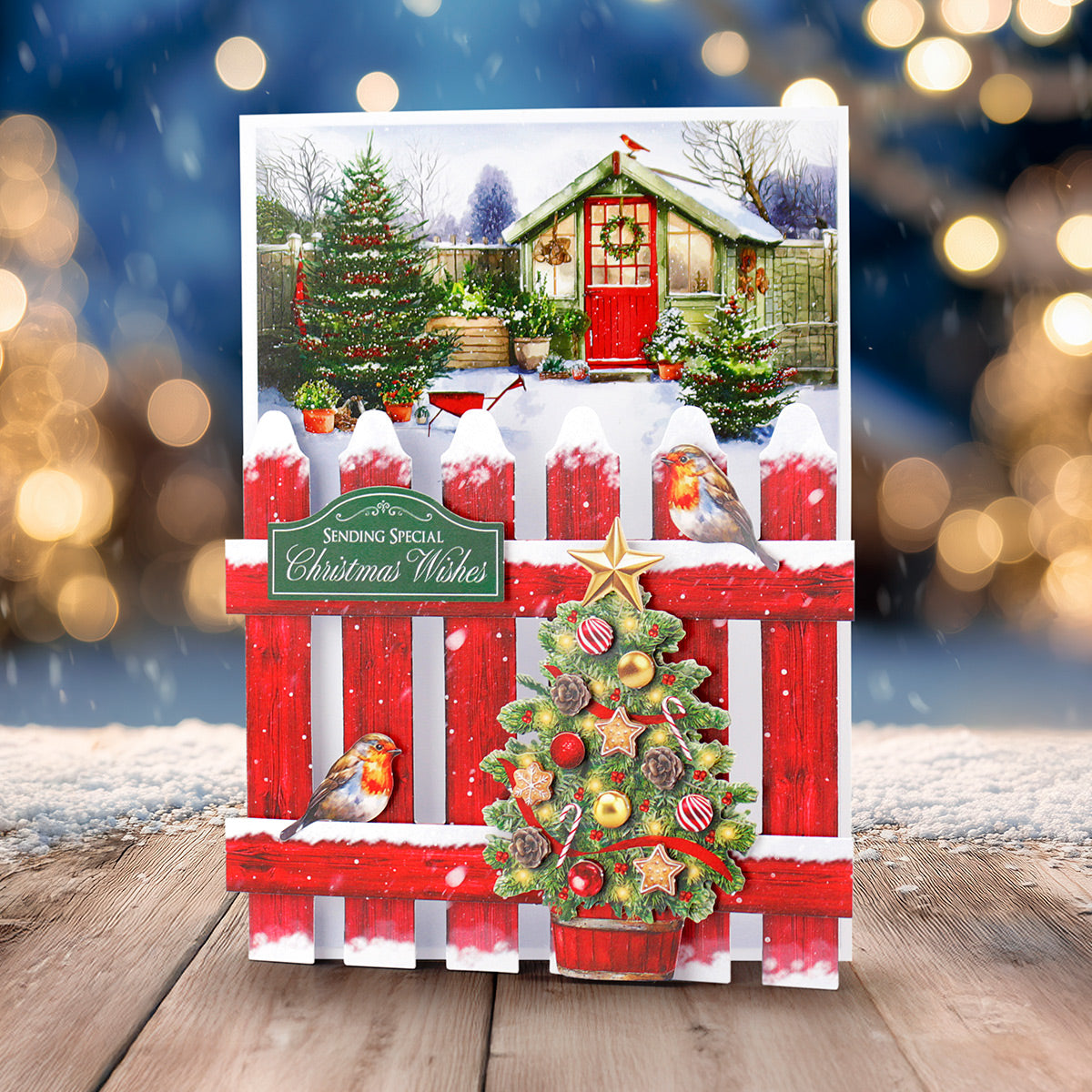 Katy Sue Designs Die Cut Decoupage Christmas Floral Embellishments Traditional 11-dcd735-t wishes