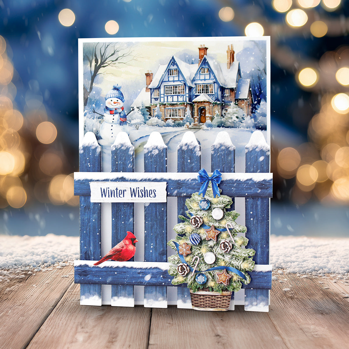 Katy Sue Designs Die Cut Decoupage Christmas Floral Embellishments Winter 11-dcd735-w wishes