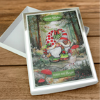 Katy Sue Designs Die Cut Decoupage Christmas Gnomes 11-dcdcgn12 snow forest earm wishes card