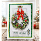 Katy Sue Designs Die Cut Decoupage Christmas Wreath 11-dcd653 merry
