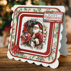 Katy Sue Designs Die Cut Decoupage Santa Scenes 11-dcdsas12 garland background santa wreath christmas card