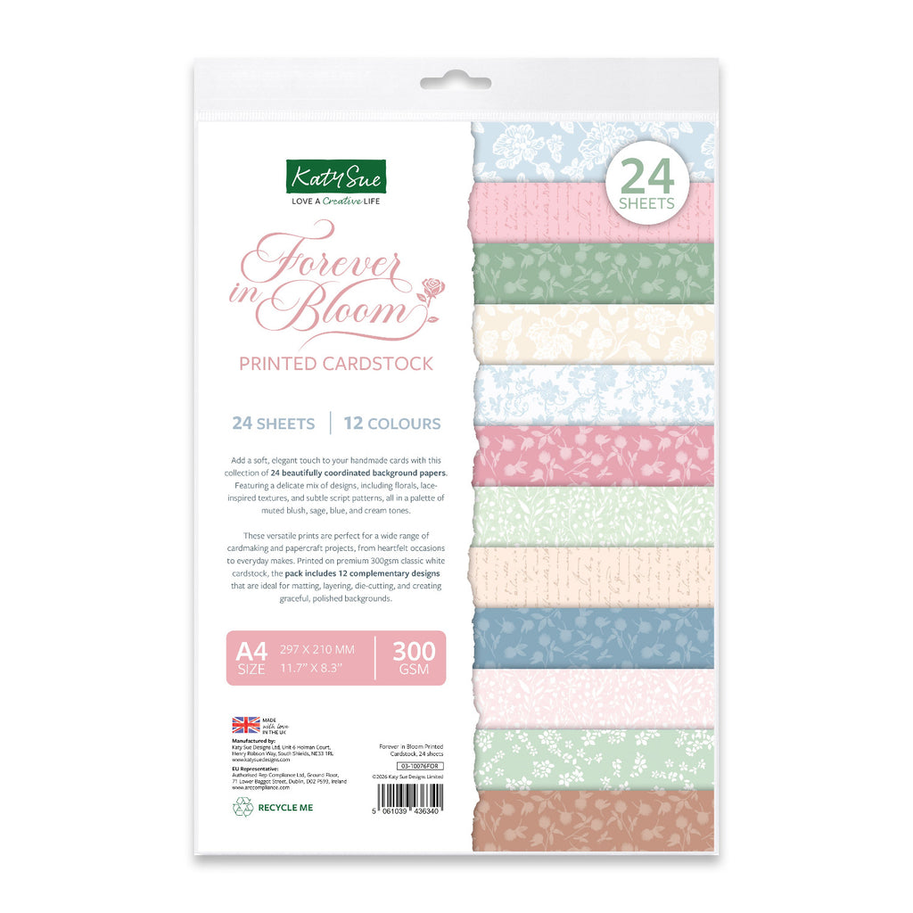 Katy Sue Designs Forever in Bloom Printed Cardstock 03-10076for