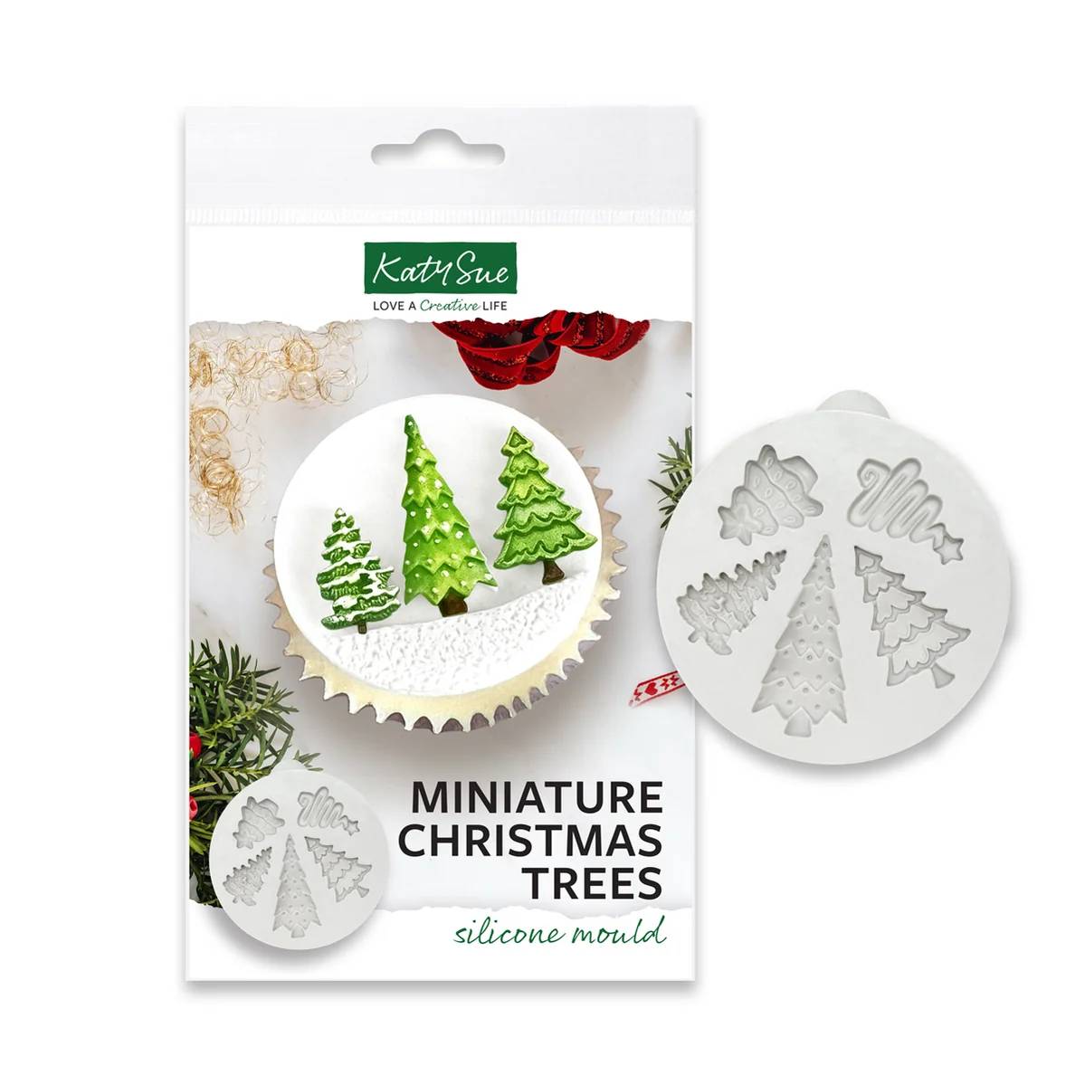 Katy Sue Designs Miniature Christmas Trees Silicone Mould ca0054