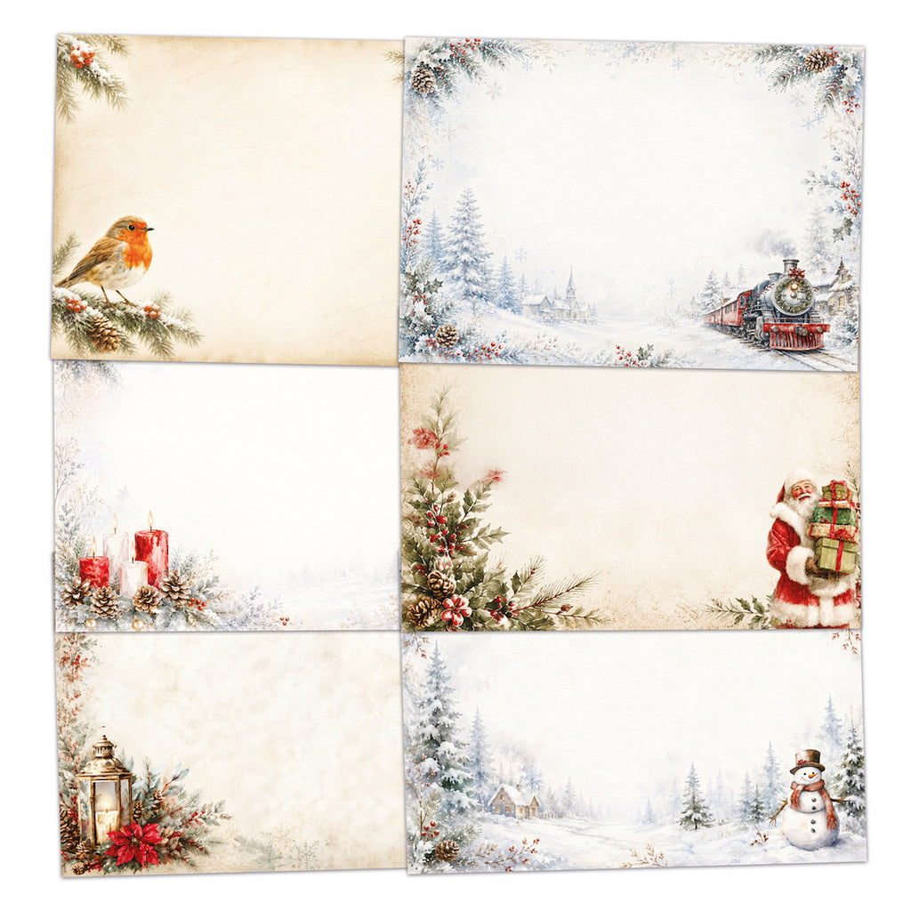 Katy Sue Designs Nostalgic Christmas Insert Papers 02-10078nos sheets