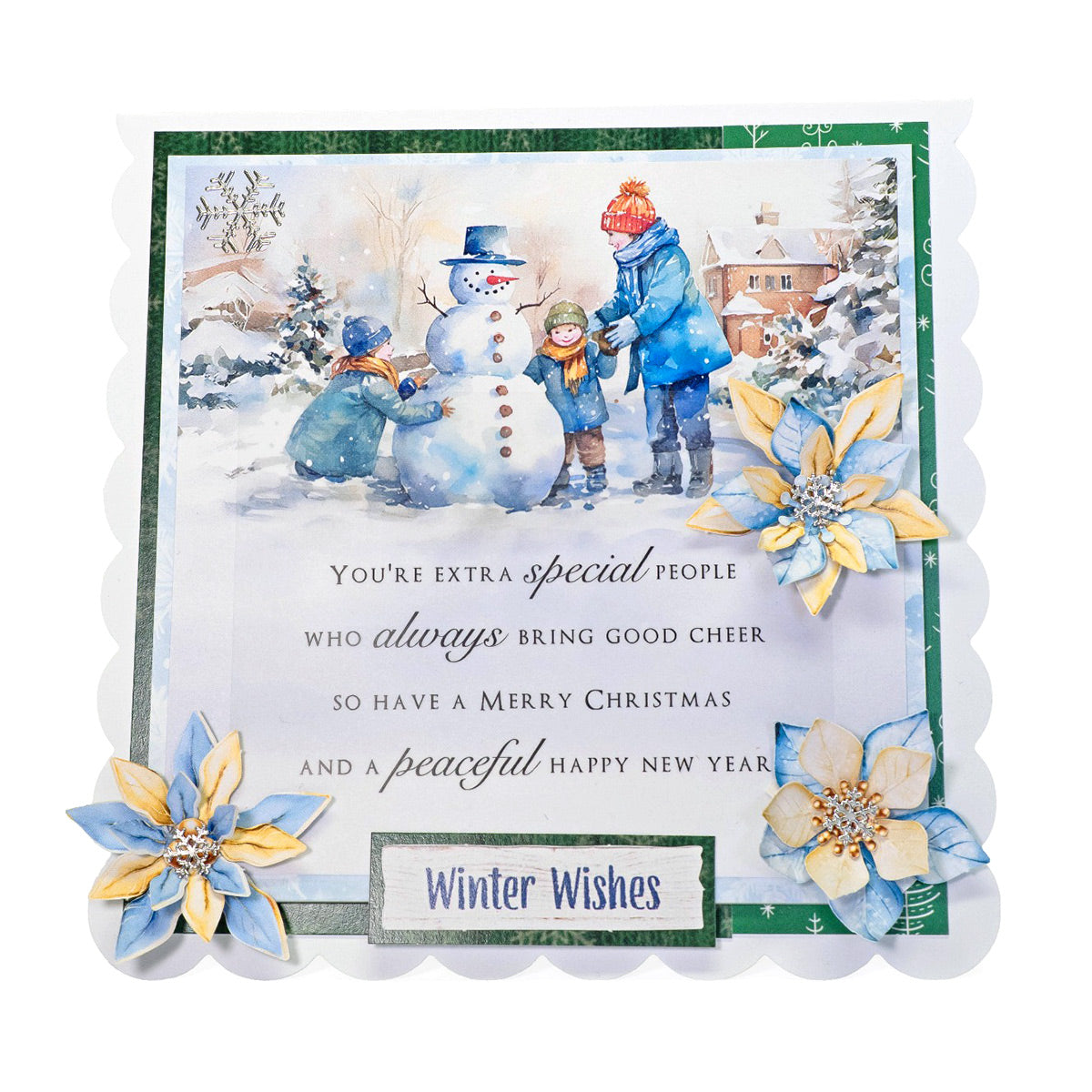 Katy Sue Designs Picket Fence Christmas Scene Stash 02-10072css wishes