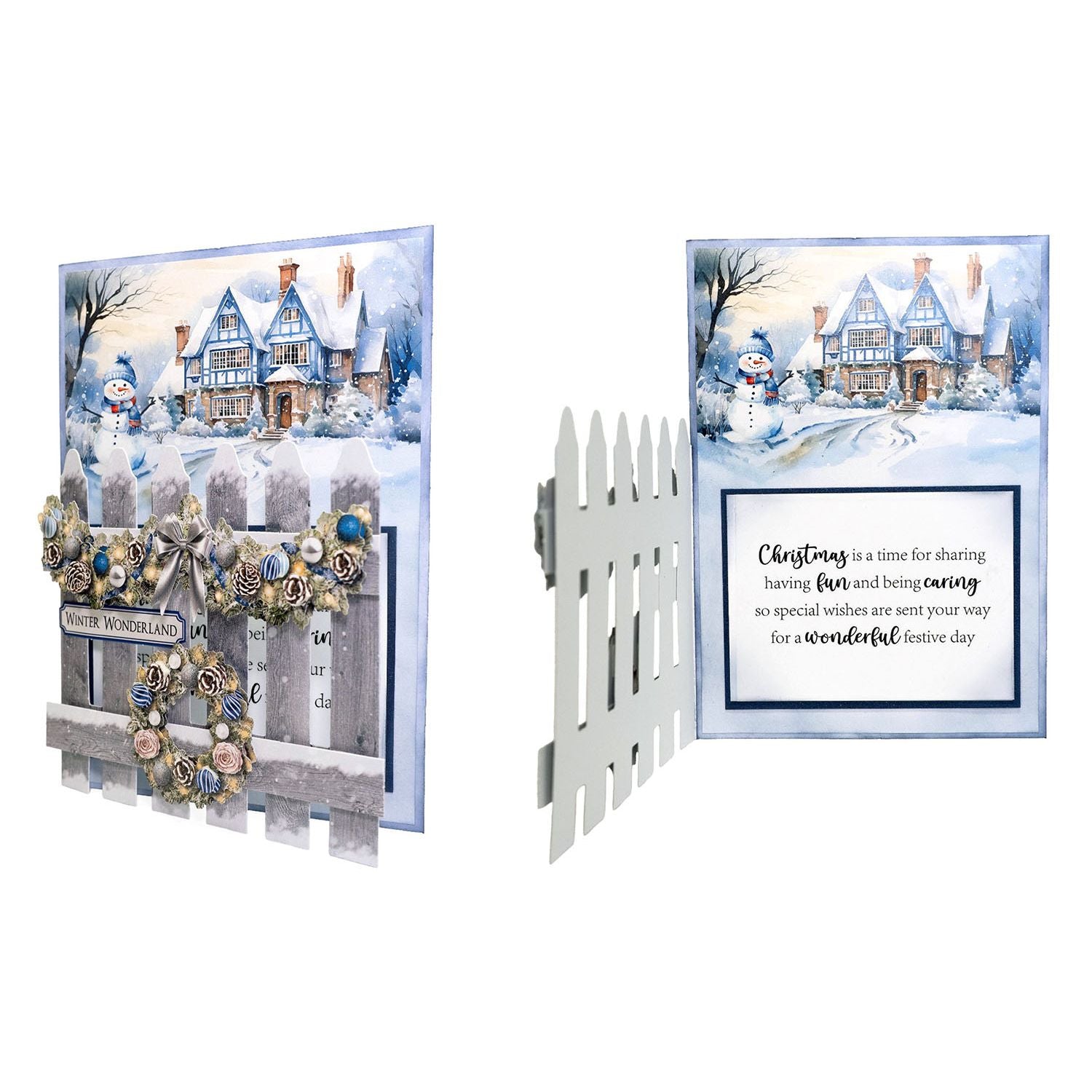 Katy Sue Designs Picket Fence Christmas Scene Stash 02-10072css wonderland