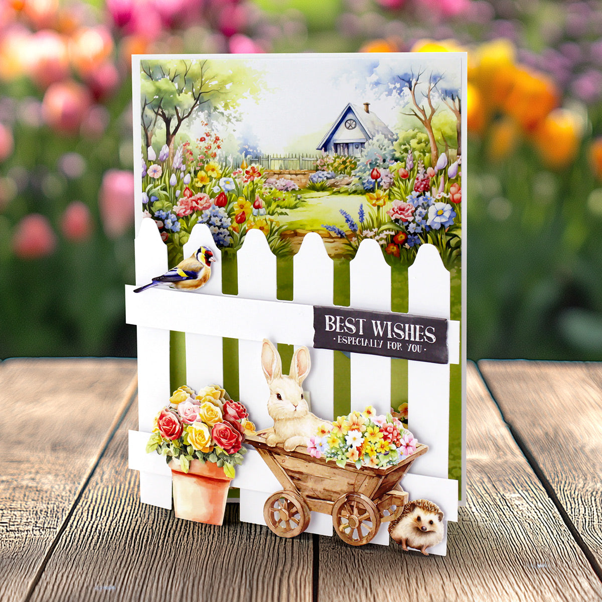 Katy Sue Designs Picket Fence Scene Stash 02-10070pfs best wishes