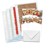 Katy Sue Designs Poinsettia Garden Picket Fence Card Making Kit 17-10112pgp card stock