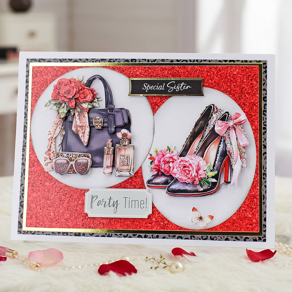 Katy Sue Designs Rose Couture Die Cut Decoupage and Embellishment Collection 11-dcdrco10 party time