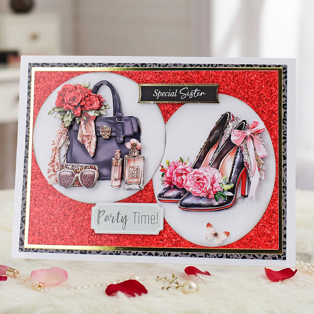 Katy Sue Designs Rose Couture Die Cut Decoupage and Embellishment Collection 11-dcdrco10 party time