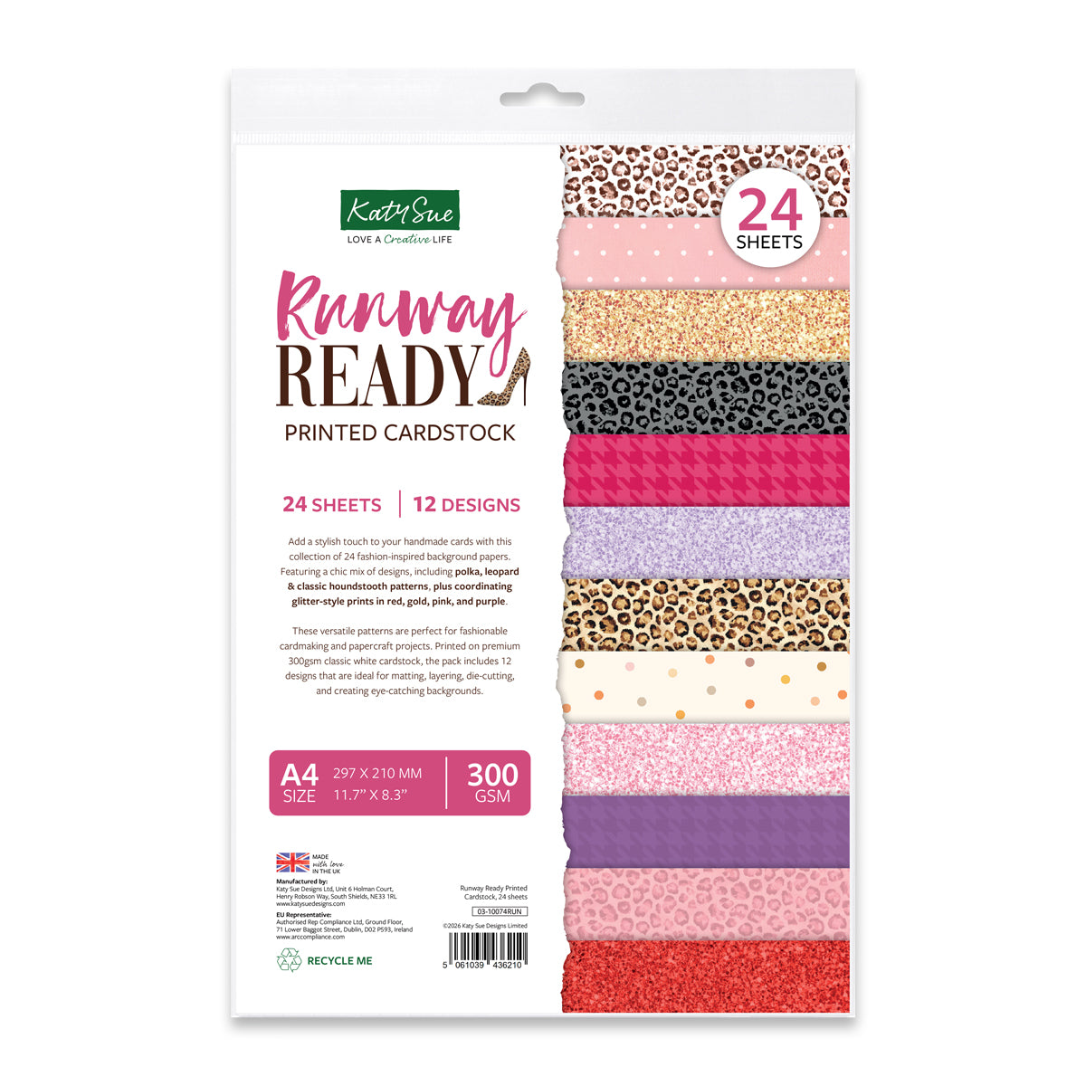 Katy Sue Designs Runway Ready Printed Cardstock 03-10074run