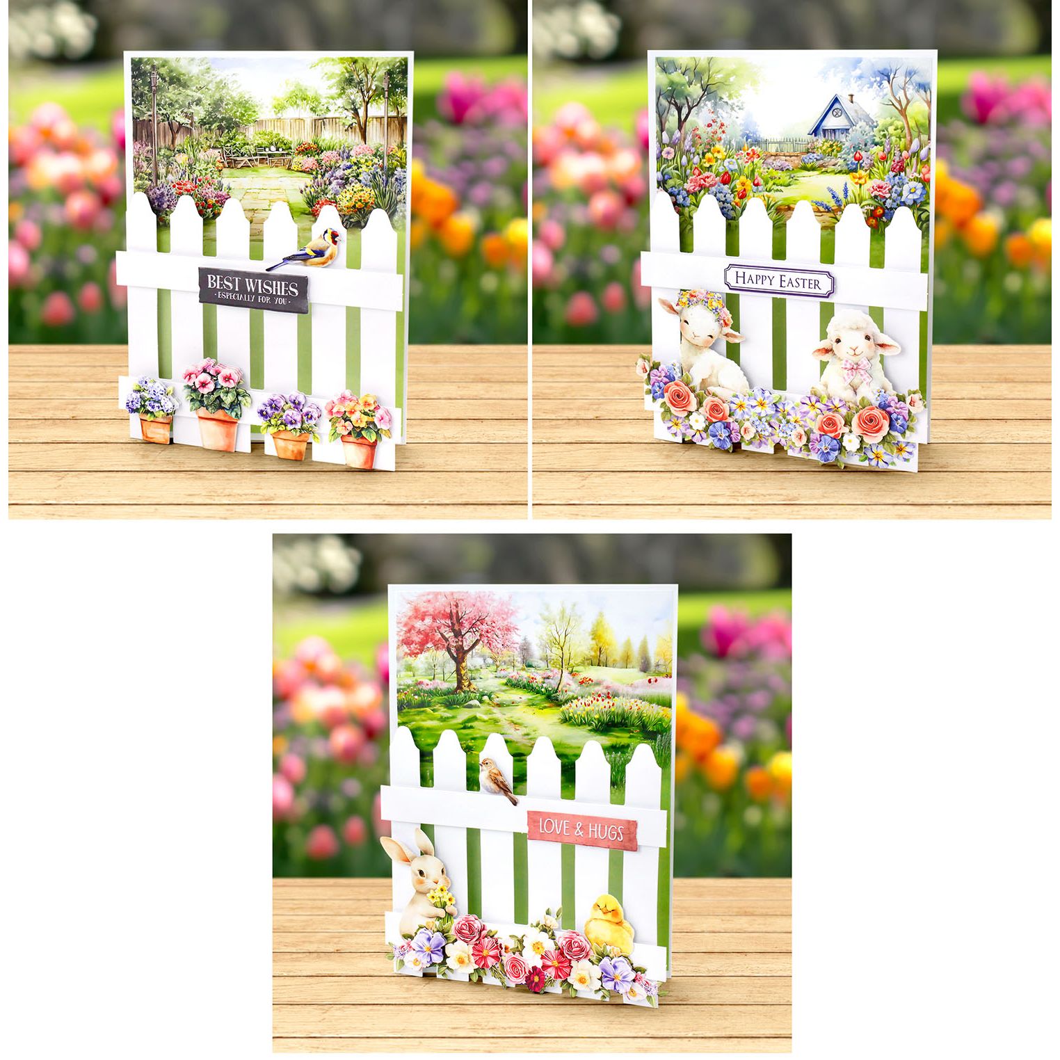 Katy Sue Designs Spring Garden Picket Fence Card Making Kit 17-10097sgp gate