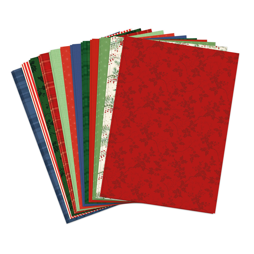 Katy Sue Designs Timeless Christmas 8.5x11 Printed Cardstock 03-10072tch 8.5x11 sheets red green blue