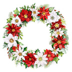Katy Sue Designs Traditional Christmas Die Cut Flowers and Leaves 12-dce015tc floral wreath