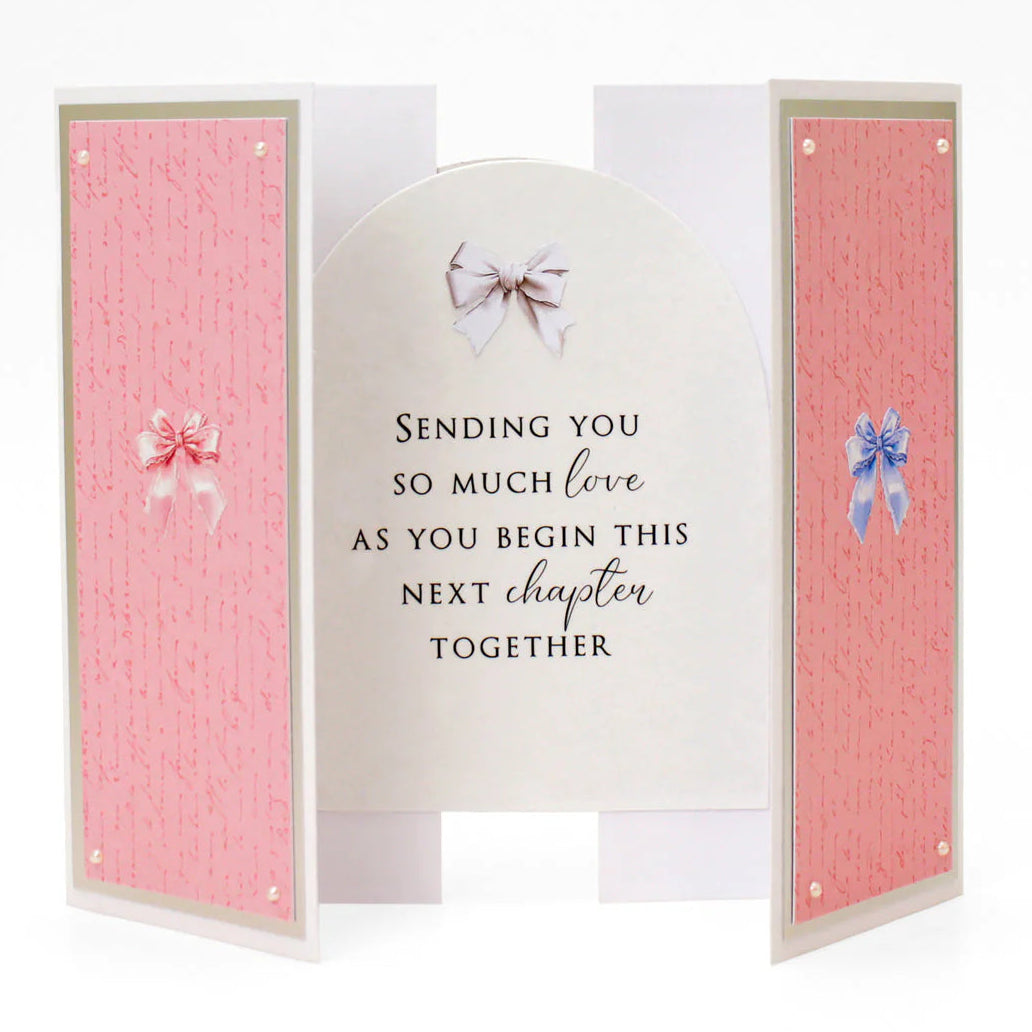 Katy Sue Designs Weddings and Wishes Peelables 06-10042wed pink bow