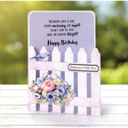Katy Sue Designs White Picket Fence Cards and Envelopes 05-10023wpf happy birthday