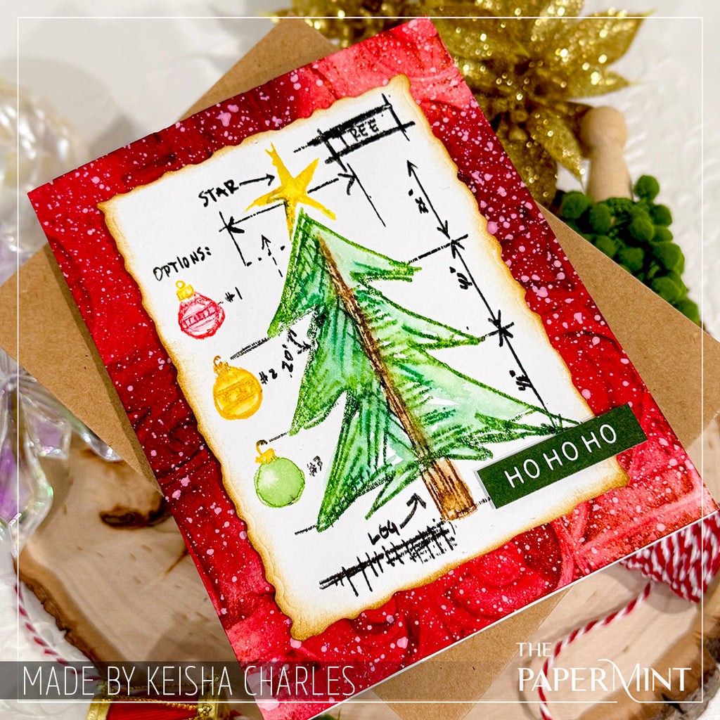 Tim Holtz Cling Rubber Stamps CHRISTMAS BLUEPRINT CMS135