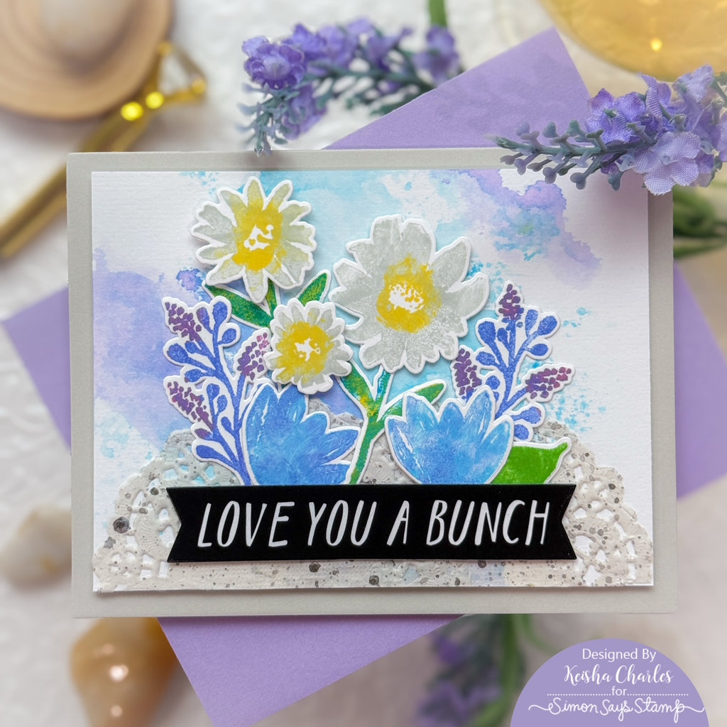 Simon Says Stamp Card Kit of the Month March 2026 Watercolor Bouquet ck0326 Love You Card | color-code:ALT25
