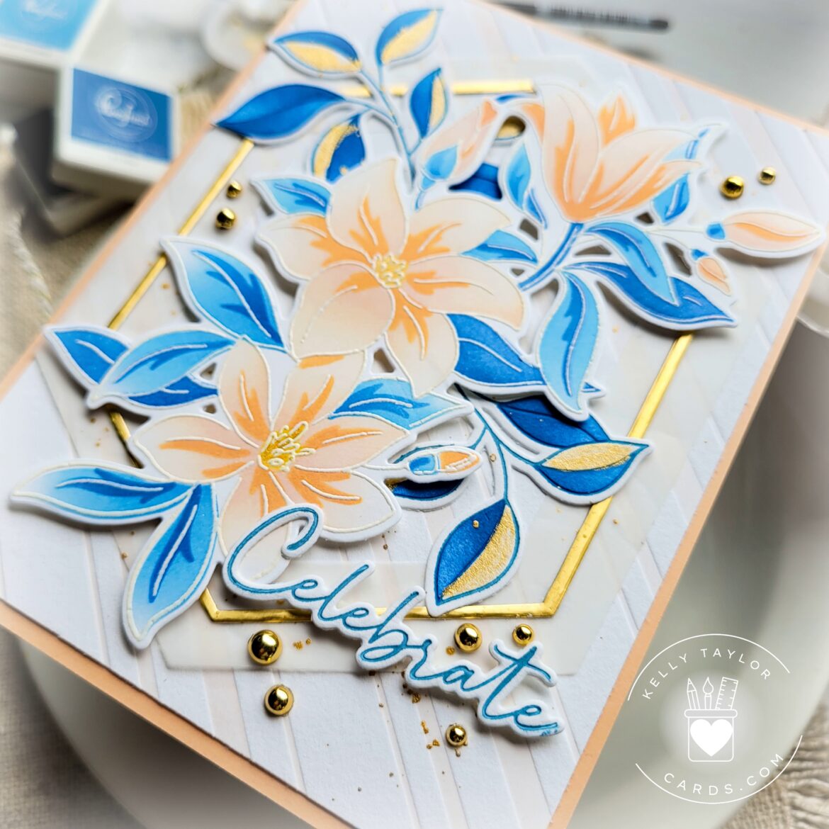 Pinkfresh Studio Joyful Day Press Plates 244624 Blue Celebration Card | color-code:ALT03