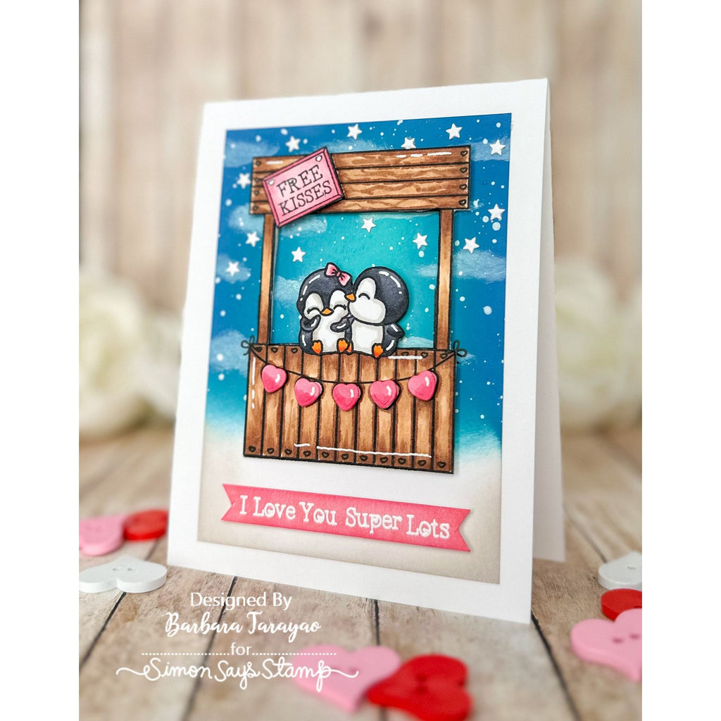 Simon Says Stamp Kissing Booth Wafer Dies 1016sdc Smitten Valentine's Day Card
