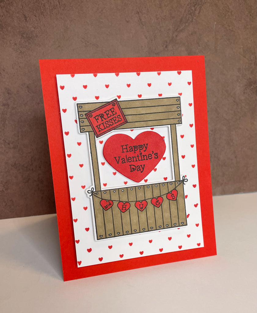 Simon Says Stamps And Dies Kissing Booth Smitten Valentine's Day Card