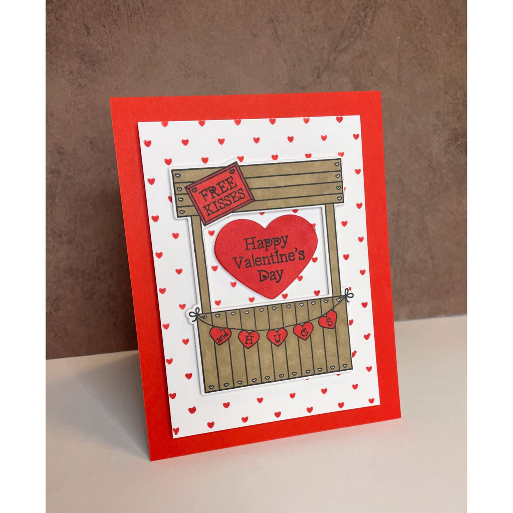 Simon Says Stamp Kissing Booth Wafer Dies 1016sdc Smitten Valentine's Day Card