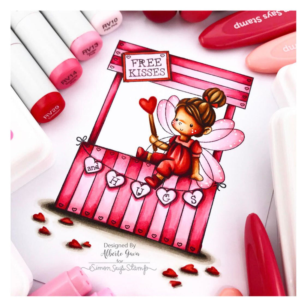 Simon Says Clear Stamps Kissing Booth 3014ssc Smitten Valentine Coloring | color-code:ALT04