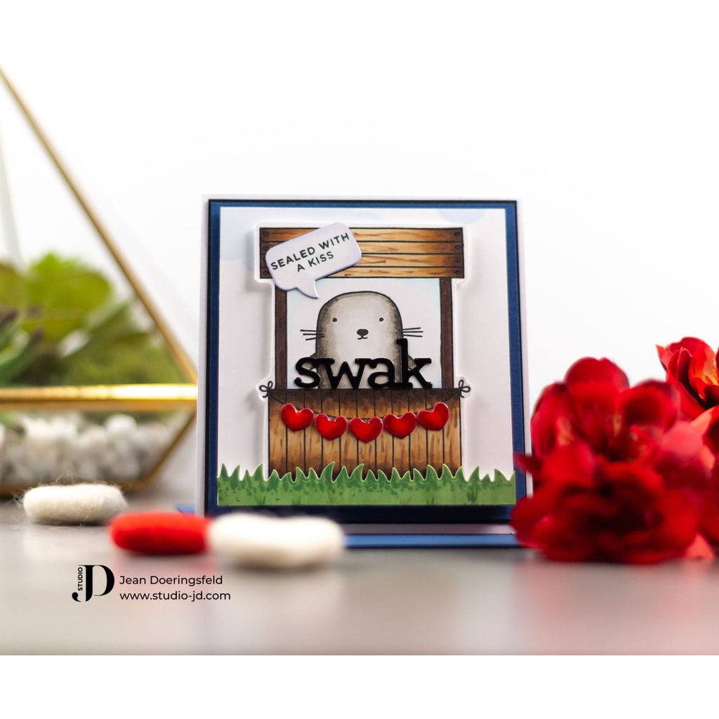 Simon Says Clear Stamps Kissing Booth 3014ssc Smitten Valentine's Day Card | color-code:ALT03