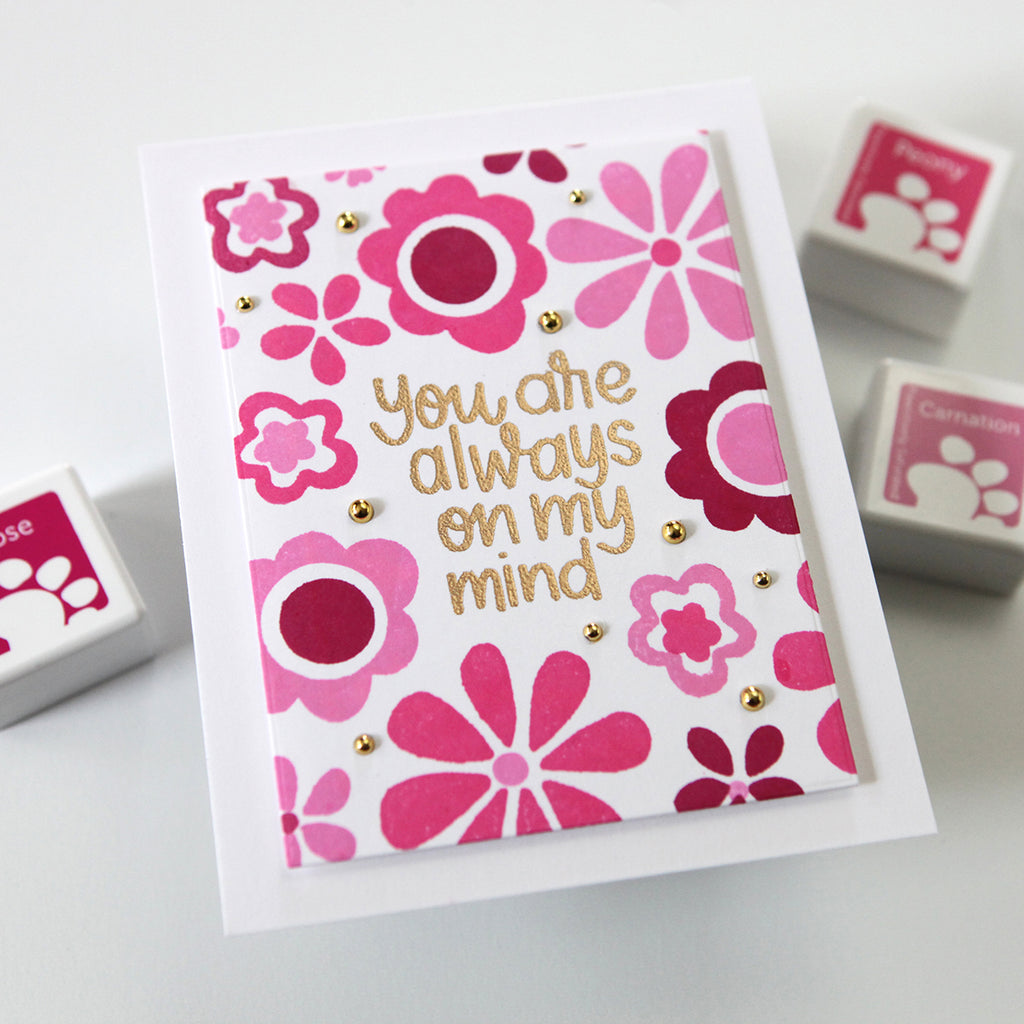 Simon Says Stamp Card Kit of the Month July 2023 Flower Happy ck0723 Thinking of You Card | color-code:ALT06