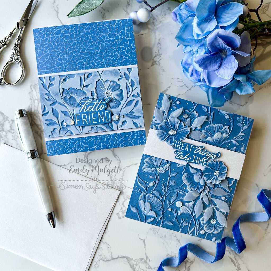 PREORDER Simon Says Stamp Card Kit of the Month September 2026 Simply Shabby ck0926 Emily Midgett Blue Floral Cards | color-code:ALT17