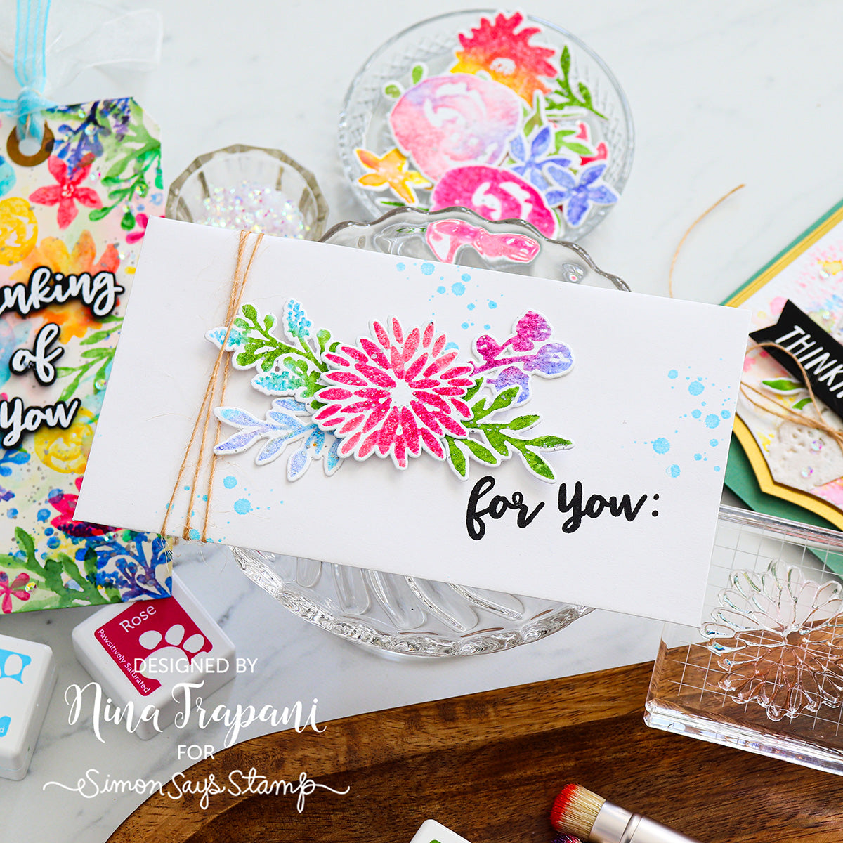Simon Says Stamp Card Kit of the Month March 2026 Watercolor Bouquet ck0326 For You Envelope | color-code:ALT21
