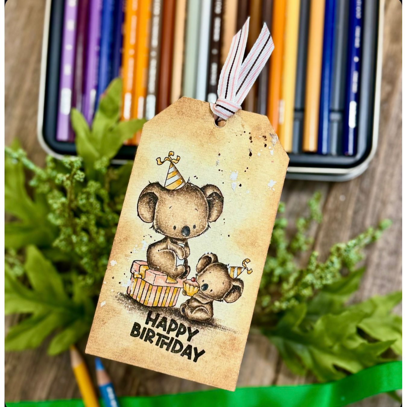 Simon Says Clear Stamps Koala-ty Birthday 1285ssc Birthday Tag