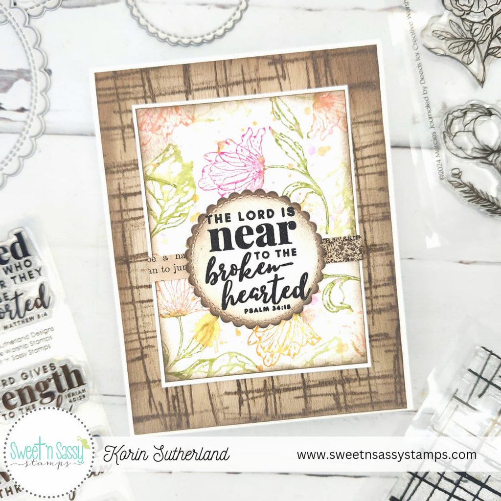 Sweet 'N Sassy Mess Marks Background Clear Stamp cws-24-002 The Lord Is Near Card