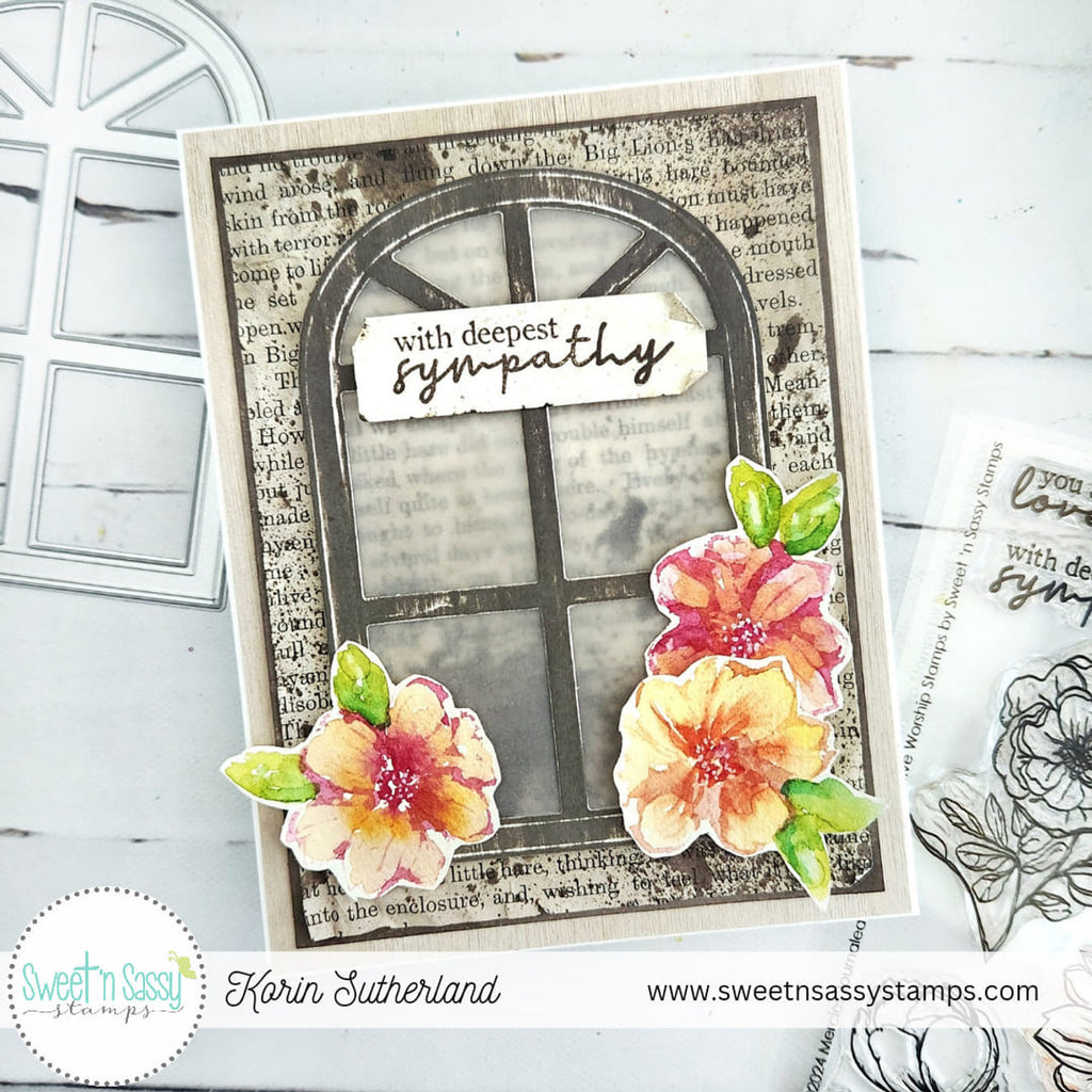 Sweet 'N Sassy Dearest Friend Clear Stamps cws-24-004 Deepest Sympathy Card