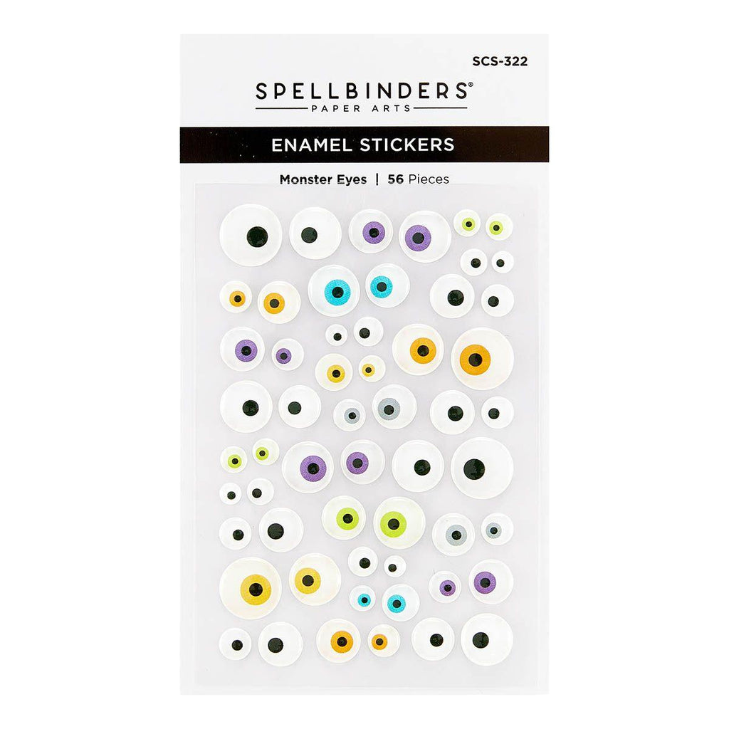 scs-322 Spellbinders Monster Eyes Enamel Stickers