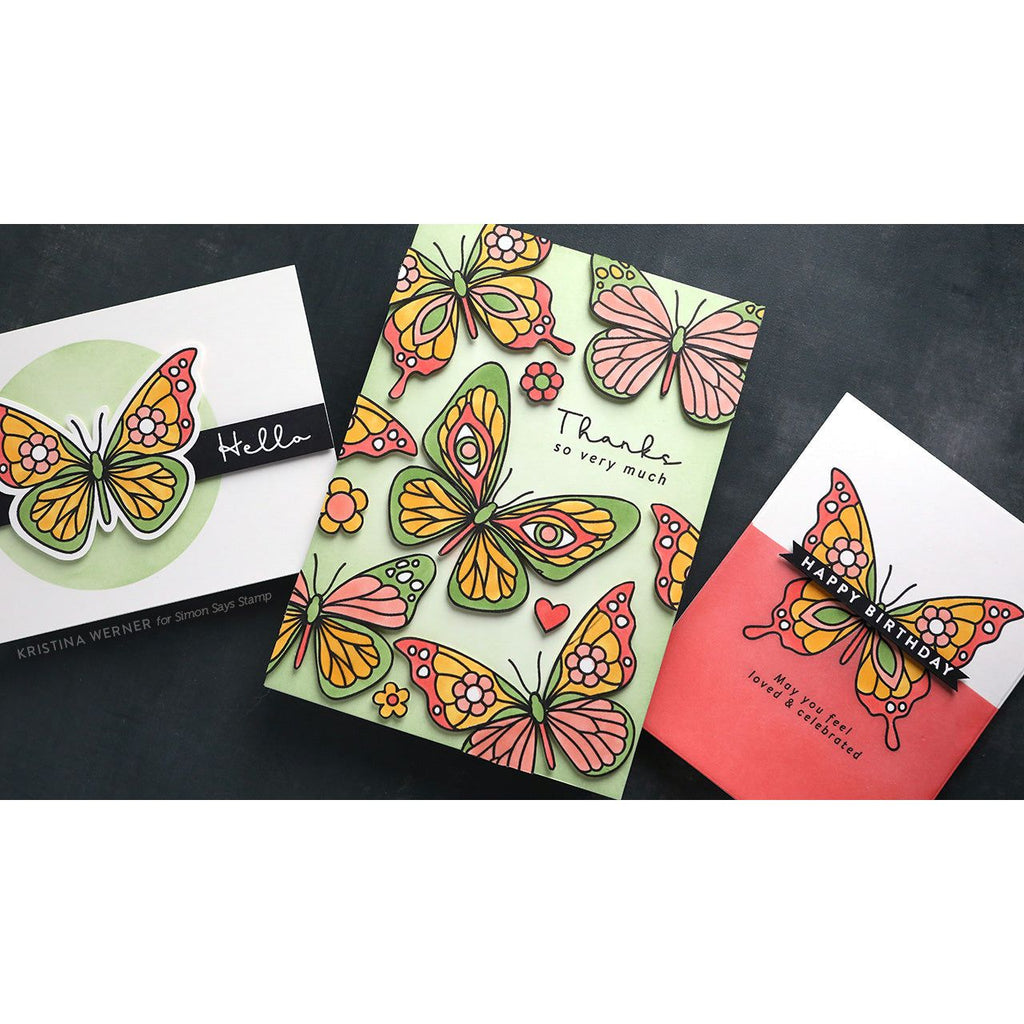 Simon Says Clear Stamps Mix and Match Butterflies 2007ssc Splendor Butterfly Cards | color-code:ALT09