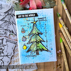 Tim Holtz Cling Rubber Stamps CHRISTMAS BLUEPRINT CMS135