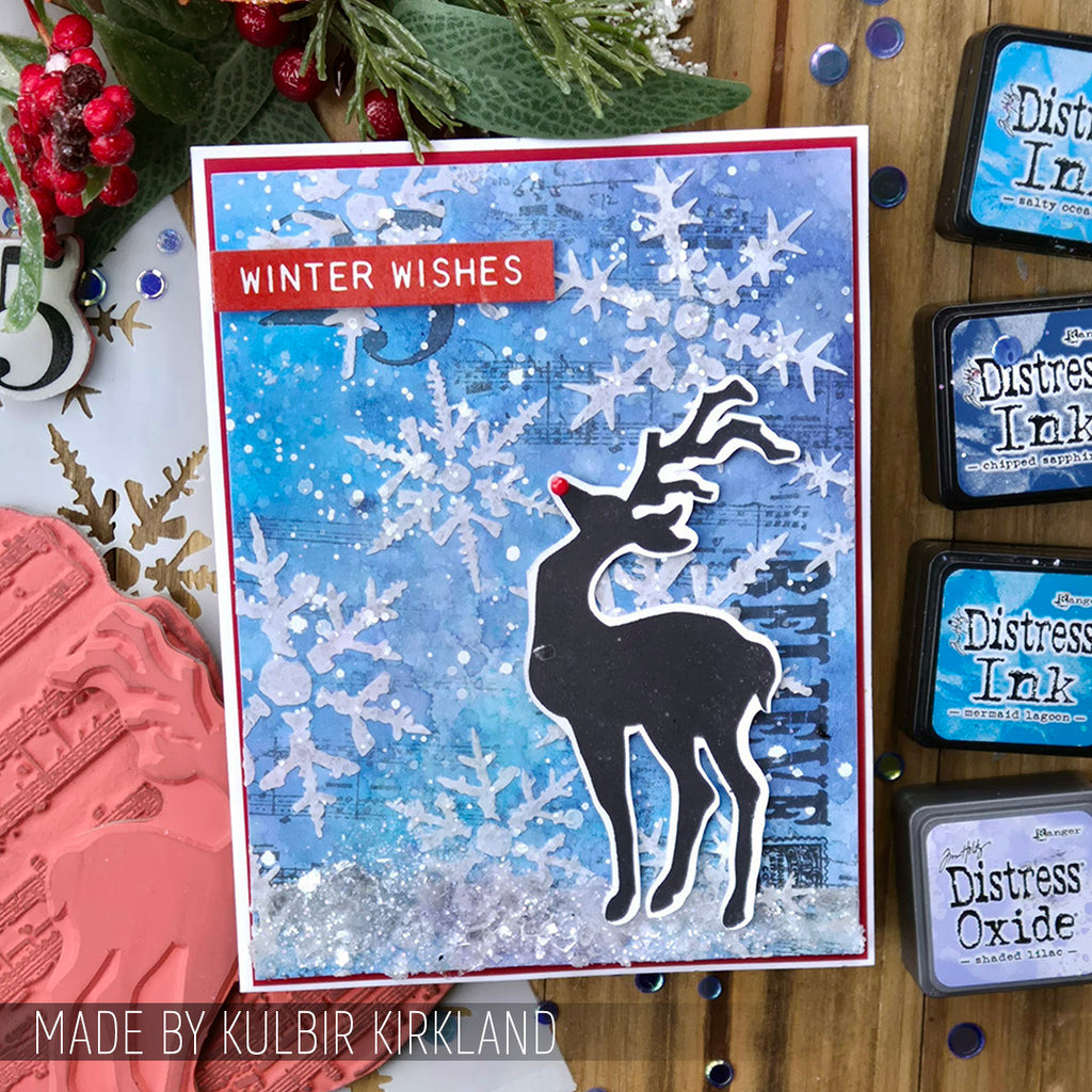 Tim Holtz Cling Rubber Stamps Festive Sounds cms048