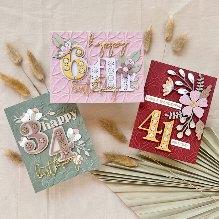 BD-0738 Spellbinders Stitched Numbers and More Set birthday