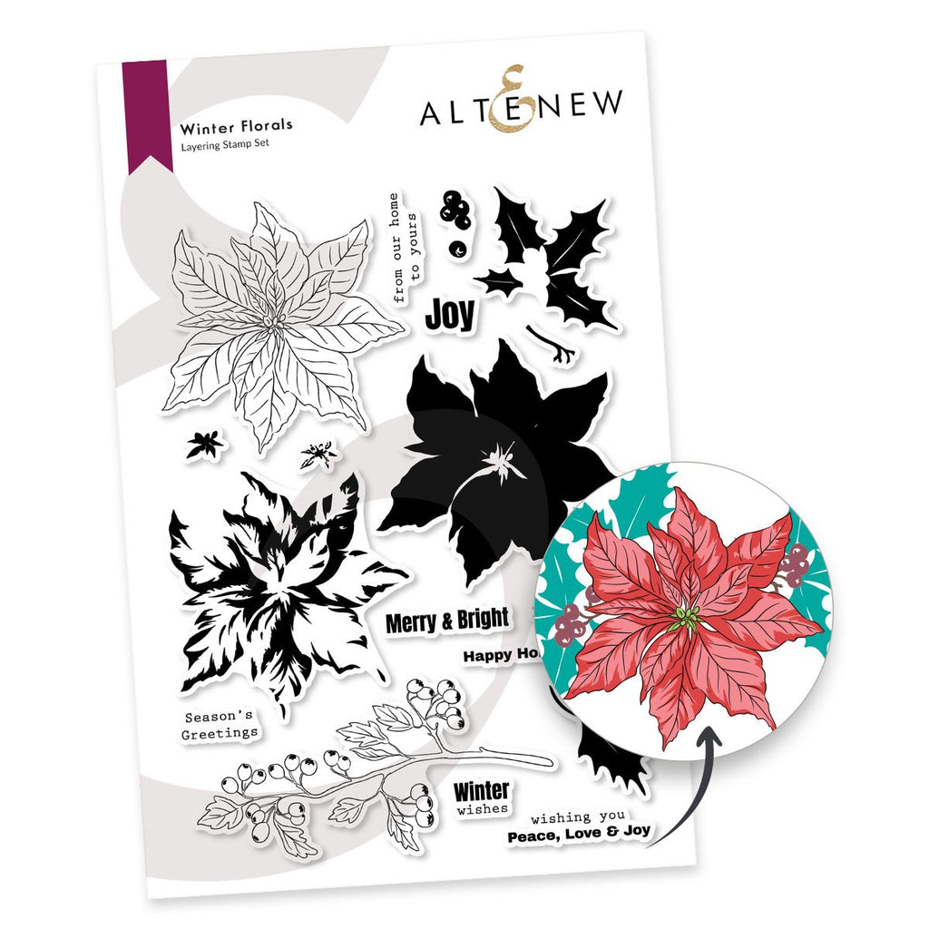 Altenew Winter Florals Clear Stamps alt4246