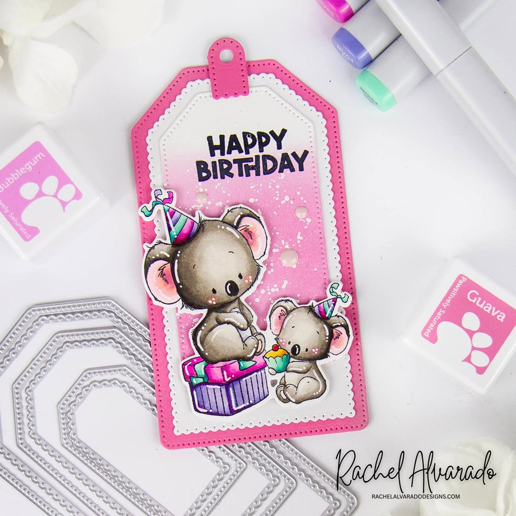 Simon Says Stamp Layered Scallop Tags Wafer Dies s1097 DieCember Birthday Gift Tags