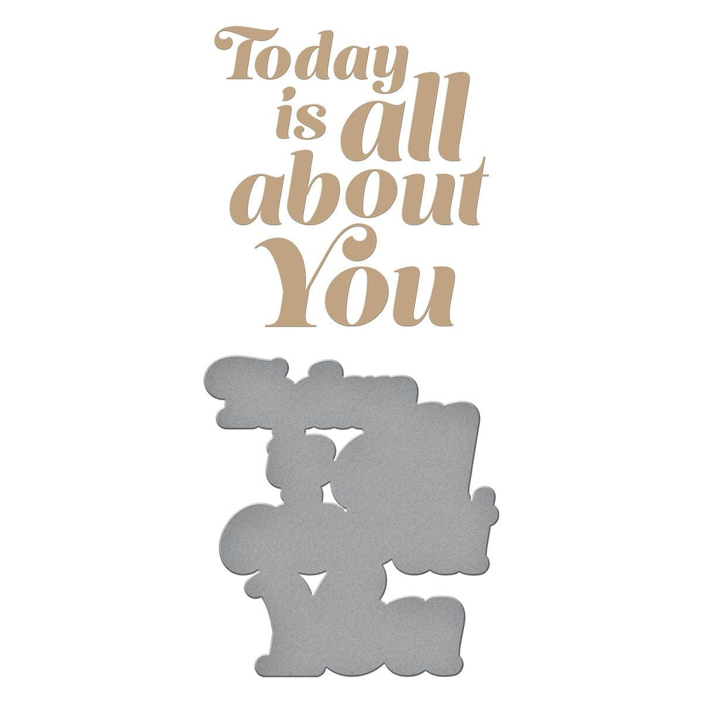 GLP-389 Spellbinders Glimmering All About You Hot Foil Plate and Die Set