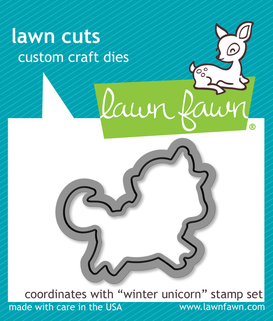 Lawn Fawn Winter Unicorn Lawn Cuts Dies lf1219