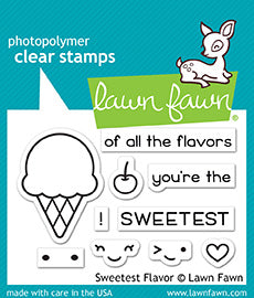Lawn Fawn Sweetest Flavor Clear Stamps lf1698