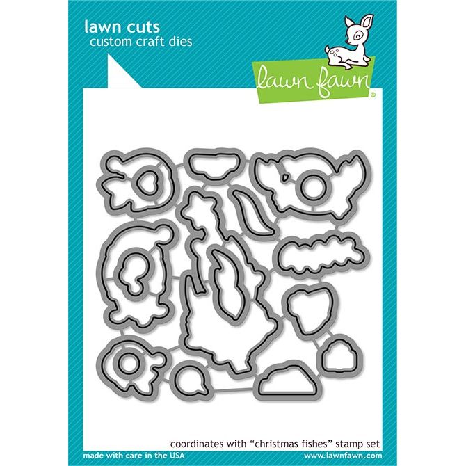 Lawn Fawn Christmas Fishes Custom Craft Dies lf2025
