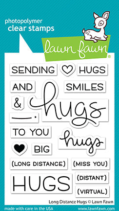 Lawn Fawn Long Distance Hugs Clear Stamps lf2510