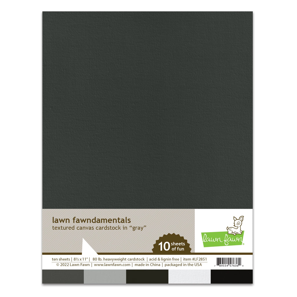 Lawn Fawn Gray Textured Canvas Cardstock lf2851