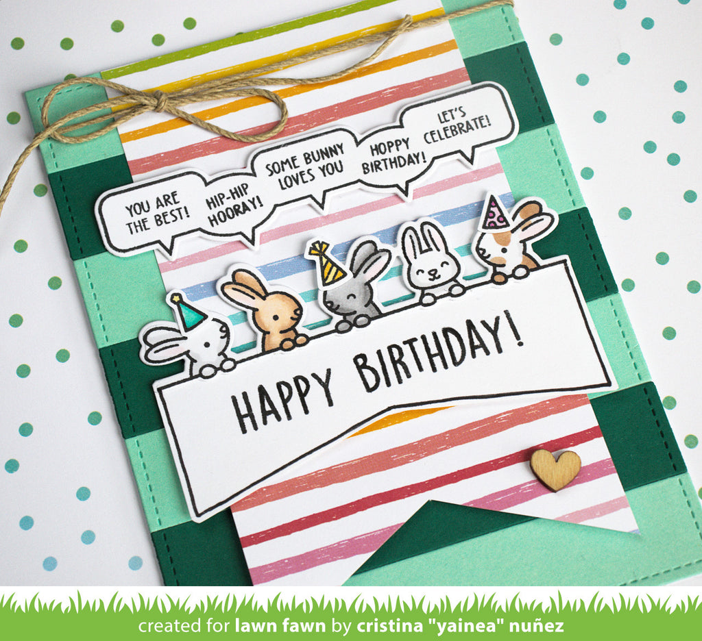 Lawn Fawn Set All the Party Hats Stamps and Dies lf6atpa critter birthday
